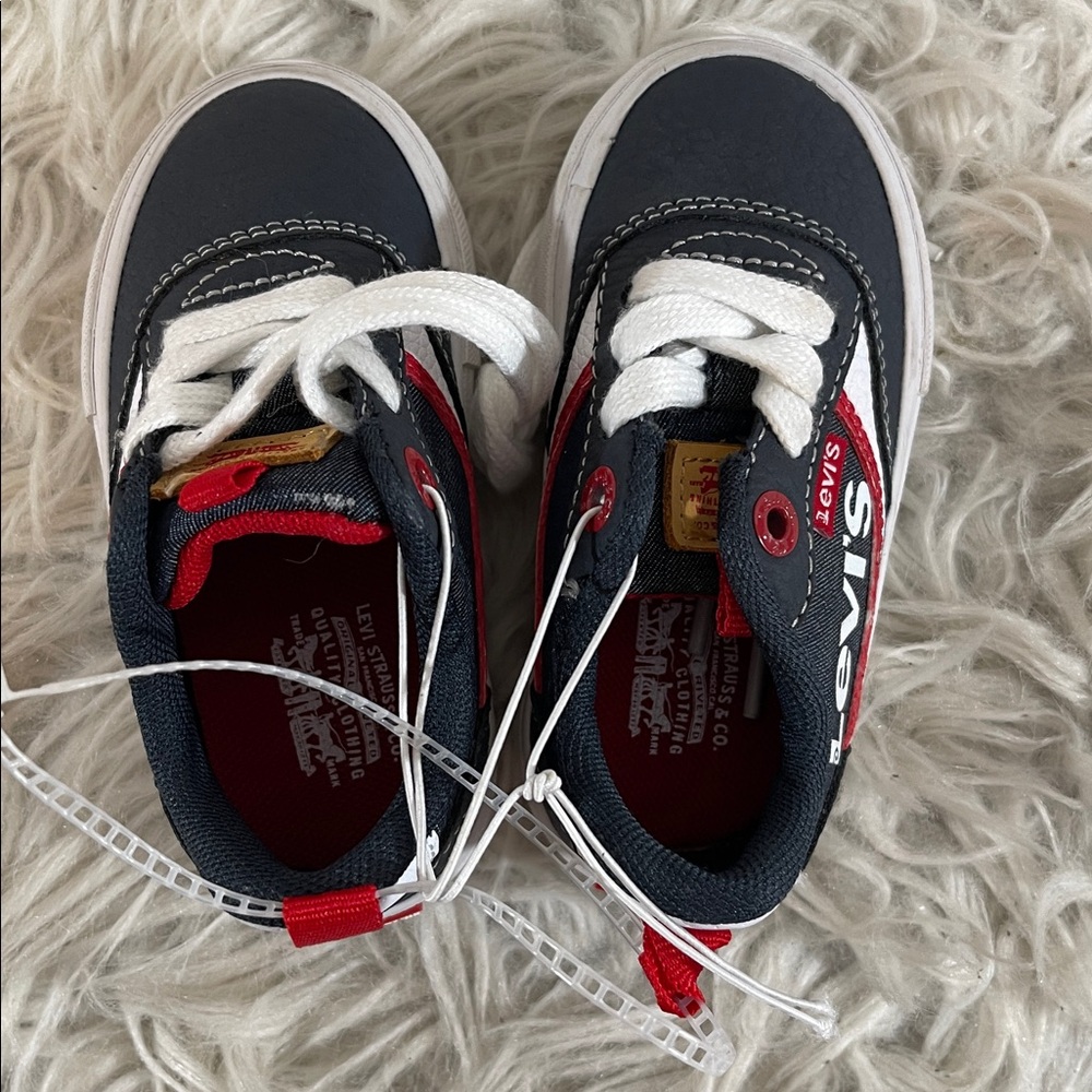 Levi's Leather Lace Up Closure Sneakers Toddler Size 5 - Picture 4 of 9
